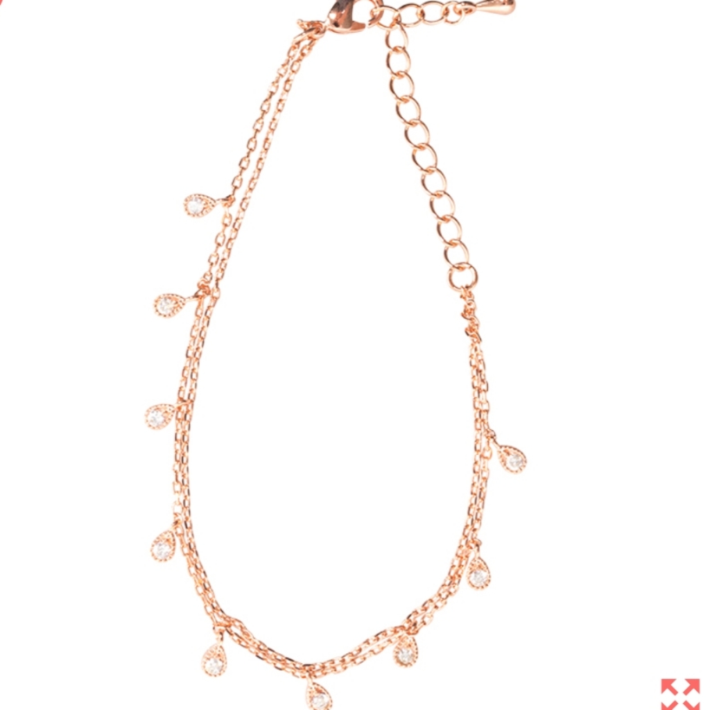 Saint Lola Teardrop Bracelet In Rose Gold 18$